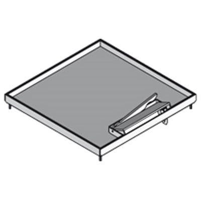 PUK Set:vierkante RVS cassette 19x258x258mm