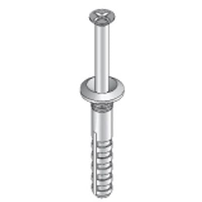 PUK Nagelplug met plug in kunststof (50 stuks) UN 5/38