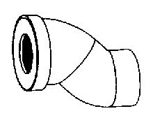 Nicoll PW draaibare WC aansluitbocht 90 mm - wit PWORS