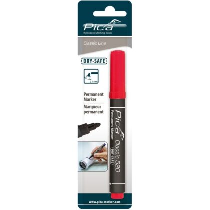 Pica Permanent Marker in blister - Rond - Rood - 1-4mm PIC52040SB