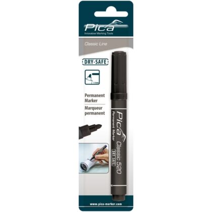 Pica Permanent Marker in blister - Rond - Zwart- 1-4mm PIC52046SB