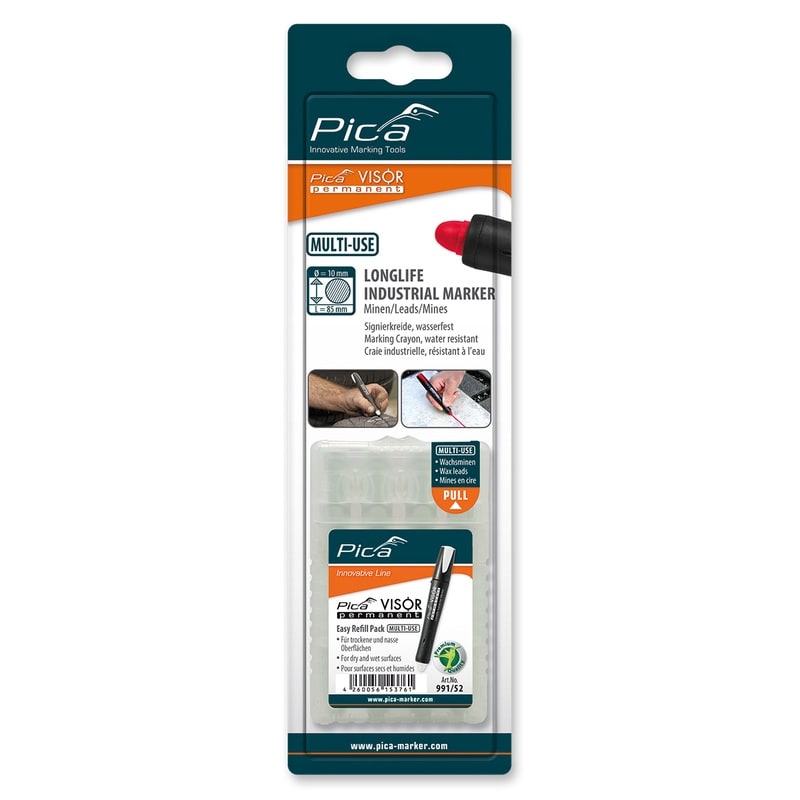 Pica VISOR Navulling in blister - Permanent - Wit (4 st) PIC99152SB