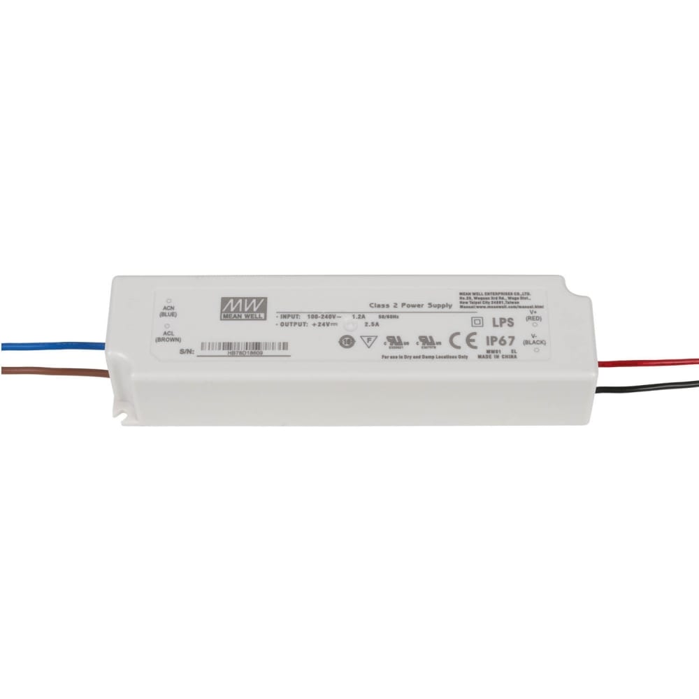 ProLED LED voeding gelijkspanning Eco II 60W 163x43x32mm 24Vdc IP67 L502406E