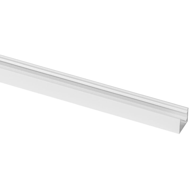 Prolumia Aluminium profiel 2m wit RAL 9003 mat opbouw 15mm wit 46291351