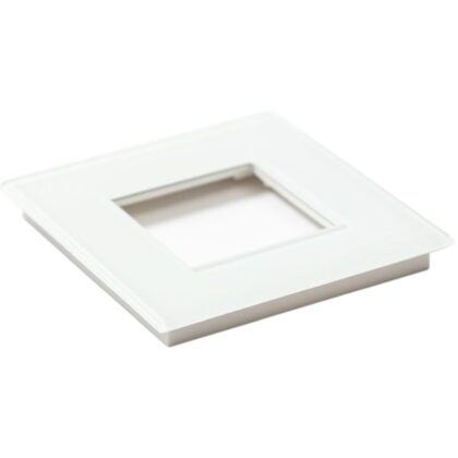 Qbus Witte glazen enkelvoudige afdekplaat Tastu voor Niko materiaal 45*45 ADPTASTU/N1GW
