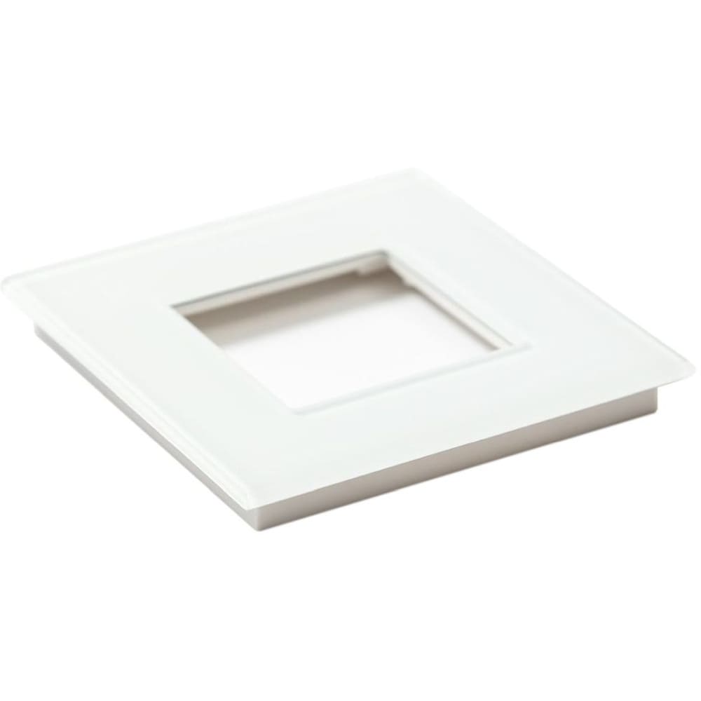 Qbus Witte glazen enkelvoudige afdekplaat Tastu voor Niko materiaal 45*45 ADPTASTU/N1GW