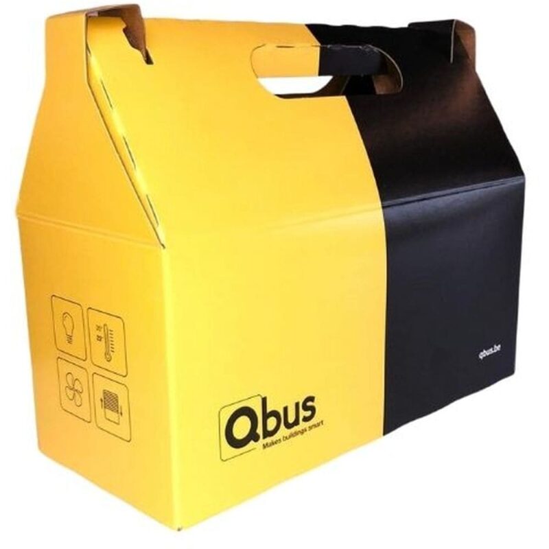 Qbus Set van 4x Relaismodule (4x 16A) met manuele bediening