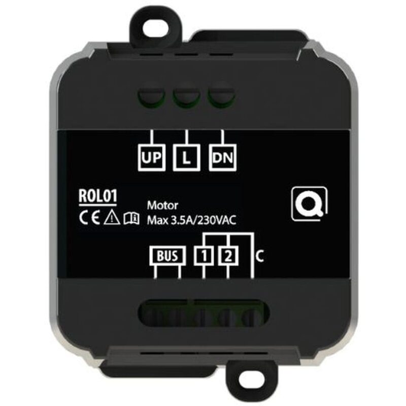 Qbus Decentrale rolluikmodule (2x8A) voor muur in/opbouwdoos