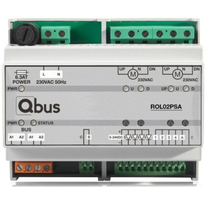 Qbus Stand-Alone module voor positionering 2 motoren ROL02PSA
