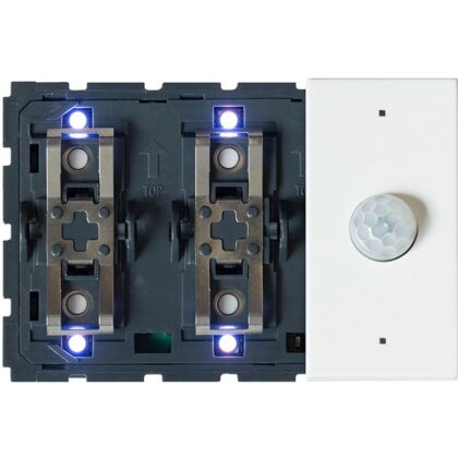 Qbus Schak-Therm + beweging (Wit) 1-4 toets (3 mod) Bticino LN RGB SWC06MT/YW