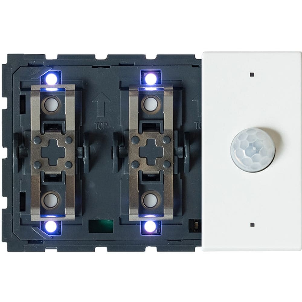 Qbus Schak-Therm + beweging (Wit) 1-4 toets (3 mod) Bticino LN RGB SWC06MT/YW