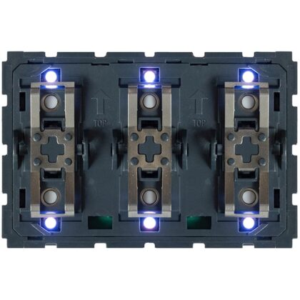 Qbus Schak 3-6-toets (3 mod) BTicino Light Now RGB zonder afw SWC06/YNB
