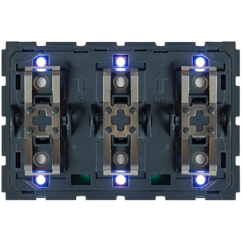 Qbus Schak 3-6-toets (3 mod) BTicino Light Now RGB zonder afw SWC06/YNB