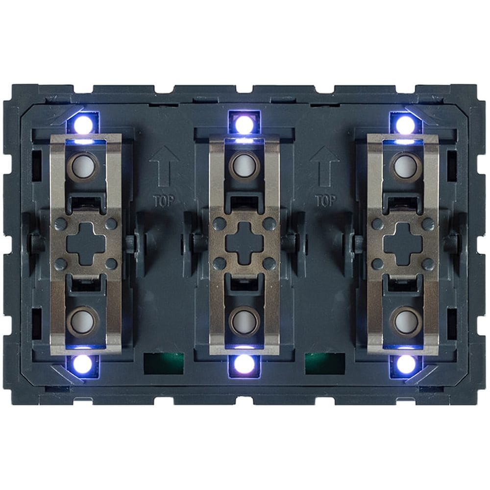 Qbus Schak 3-6-toets (3 mod) BTicino Light Now RGB zonder afw SWC06/YNB