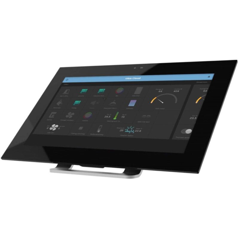 Qbus Ergonomische 4mm geanodizeerde aluminium standaard voor UbieTouch Display UbieTouch/Stand