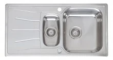 Reginox Eco inbouw keukenspoeltafel 950 x 500 mm - 1 1/2 spoelbak met verlek - omkeerbaar - inox R21200