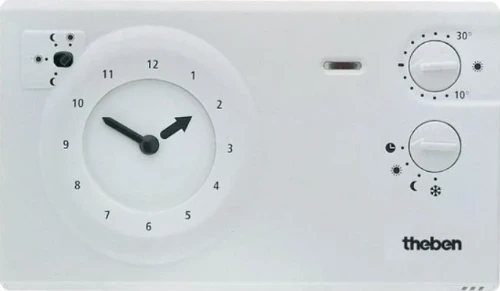 Theben RAM 722 analoge klokthermostaat met dag/weekprogramma - netspanning 230V - wit RAM722
