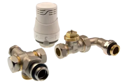 Comap 532LTL thermostatiseerbare driewegset 100% muuraansluiting met recht ventiel met bocht 1/2 x M22 - inclusief Senso thermostaatknop RK8597242