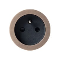 ROND rond stopcontact 2P+A retro/easy/back small trim light bronze black cup 8800-2064