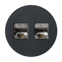 ROND rond data port 2 (empty) retro/easy/back  trimless black ano 8800-2184