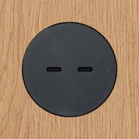 ROND rond USB-C 2x (30W) multifit small trim black ano 8880-2455