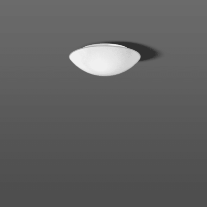 RZB FLAT BASIC wit on/off Plafond- en wandarmaturen D 370 H 118 Opaalglas 211060.002