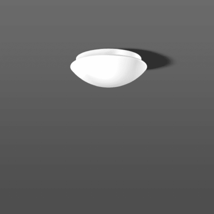 RZB FLAT BASIC wit on/off Plafond- en wandarmaturen D 305 H 115 Kunststof (PMMA) opa 221126.002.4.19