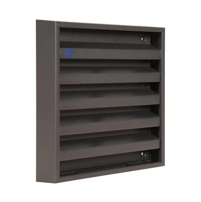 Renson Buitenluchtrooster Renson 431 vierkant aluminium grijs 165x165mm 11974