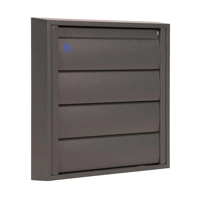 Renson Buitenluchtrooster Renson 433/S vierkant aluminium grijs 173x173mm 13450