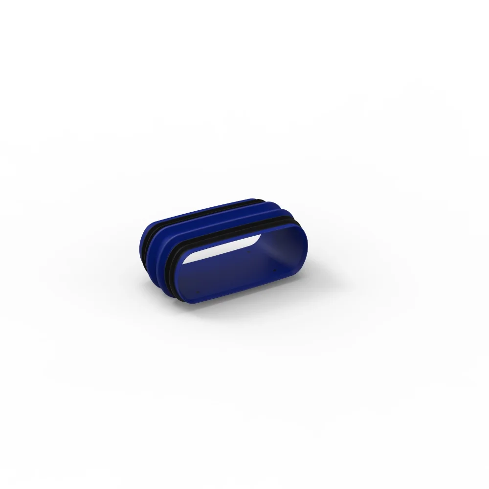 Renson Koppelstuk met rubbers plat ovaal renson 28129