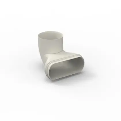 Renson Verloopstuk vierkant op rond Renson Easyflex Ø80mm 28131