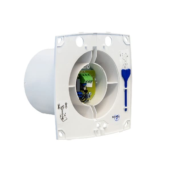Renson Ventilator dia 125: 9412H Ø125 Body Greenwave Design ventilator + timer + RH 17095
