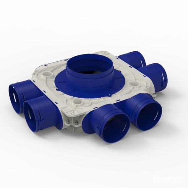 Renson Easyflex plenum haaks Ø160 6xØ90 27605