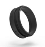 Renson Adaptor ring Ø125mm zwart met connectierubber (1 per aangesloten leiding) 34139