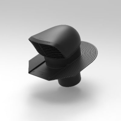 Renson Dakdoorvoer - Ø150/160 - Design - voor leien dak - zwart 8752