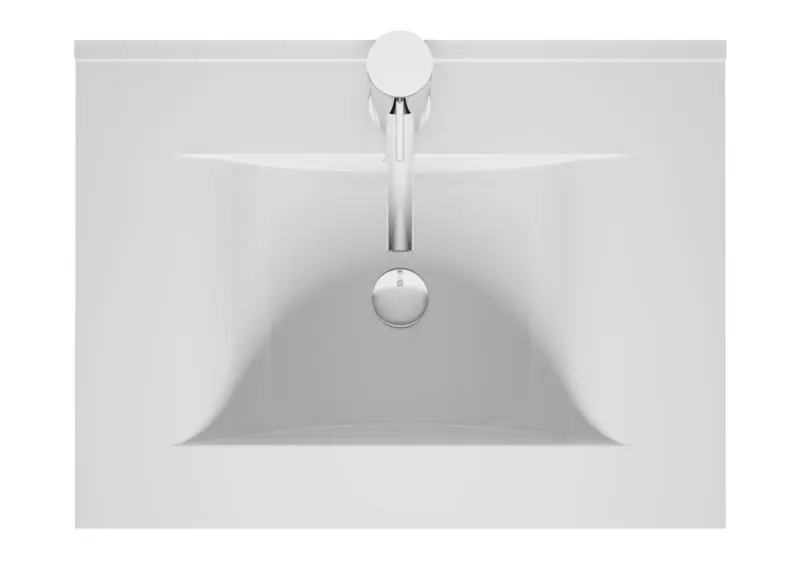 Riho PORTO keramische wastafel Wave 60cm d46cm RIHO enkele lavabo W018004005
