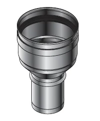 Roccheggiani Rookgasketeladapter Roccheggiani SPG/SP2 inox enkelwandig/enkelwandig op aanvraag - 200mm 611 31.461.11.80