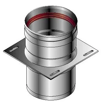 Roccheggiani Enkelwandige rookgasmof Roccheggiani SPG/SP2 150mm/100mm inox met lipring 618 31.461.81.50