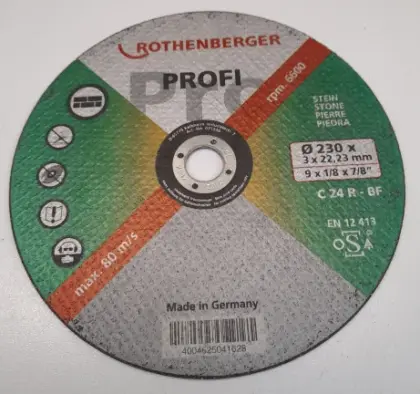 Rothenberger Stone-profi snijschijf plat 230x3x22 rothenberger 71546