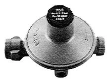 SGA 753 B1 gasdrukregelaar FF 1/4 x 3/8 - propaan - regelbaar 30-80mbar - debiet 3kg/h S5280