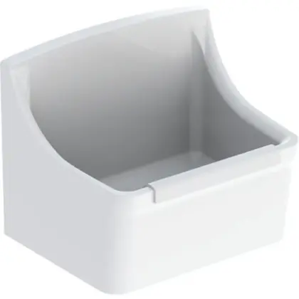 Geberit 300 Basic Norma uitgietbak met stootrand 450 x 350 x 350 mm - wit - zonder gaten voor emmerrooster S8A41000000G