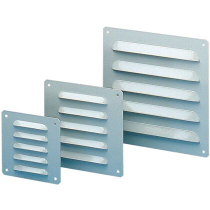 SAREL Metalen uitlaatrooster metallic opening 104x80mm bui afm 120x120mm IP23 NSYCAG130X110LM