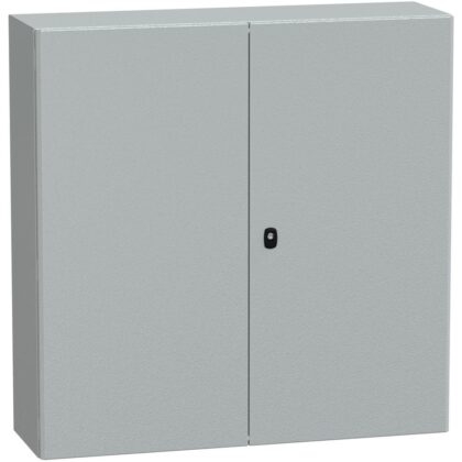 SAREL Spacial S3D dubb. v. deur met montagepl.. H1000xB1000xD300 IP55 IK10 RAL7035. NSYS3D101030DP