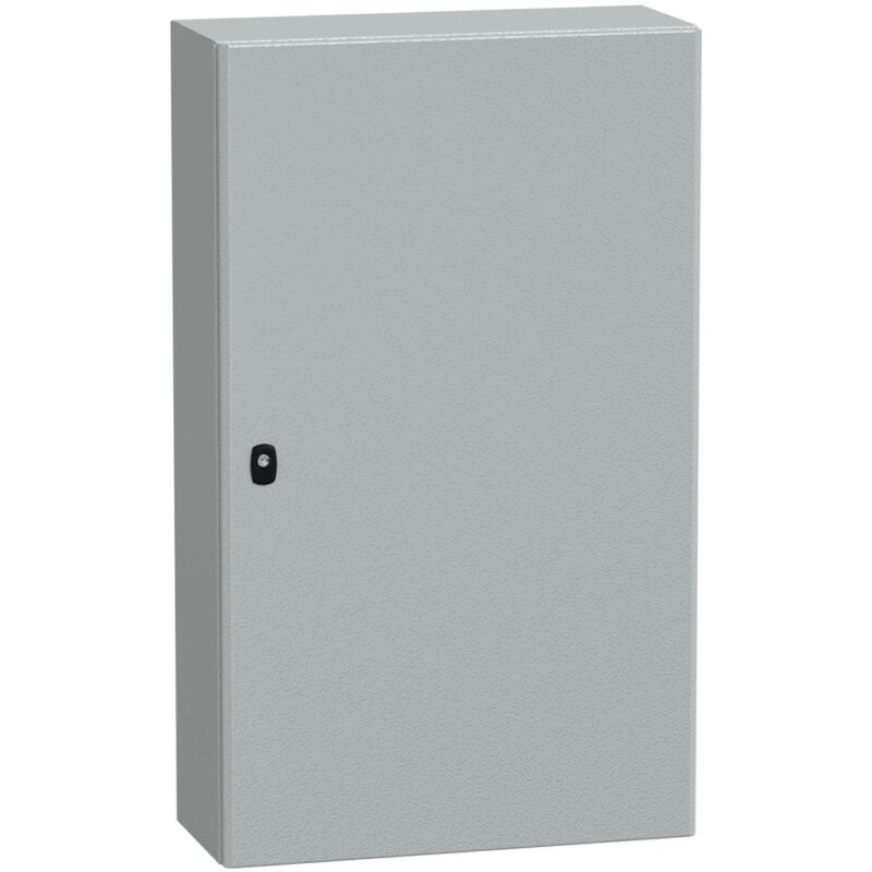 SAREL Spacial S3D volle deur met montageplaat. H1000xB600xD250 IP66 IK10 RAL7035. NSYS3D10625P