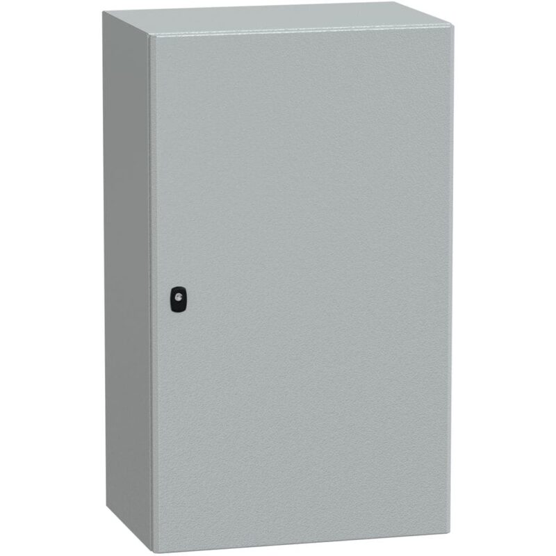 SAREL Spacial S3D volle deur met montageplaat. H1000xB600xD400 IP66 IK10 RAL7035. NSYS3D10640P