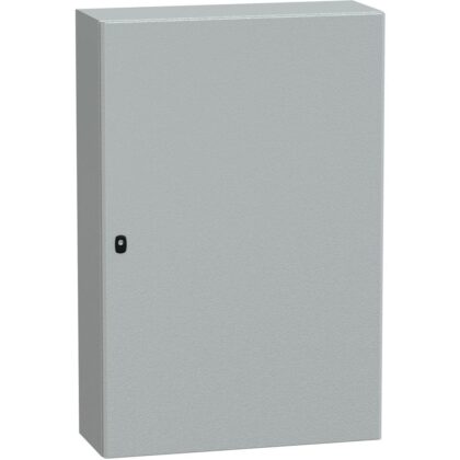 SAREL Spacial S3D volle deur met montageplaat. H1200xB800xD300 IP66 IK10 RAL7035. NSYS3D12830P