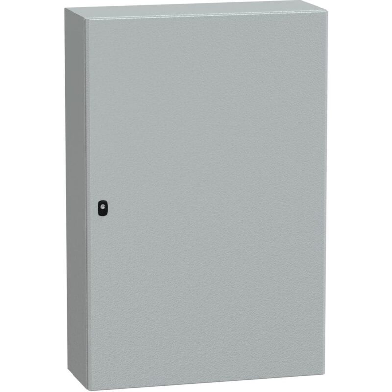 SAREL Spacial S3D volle deur met montageplaat. H1200xB800xD300 IP66 IK10 RAL7035. NSYS3D12830P