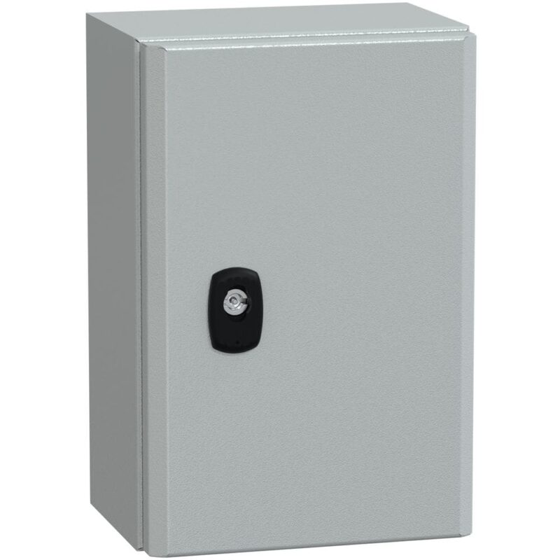 SAREL Spacial S3D volle deur met montageplaat. H300xB200xD150 IP66 IK10 RAL7035. NSYS3D3215P