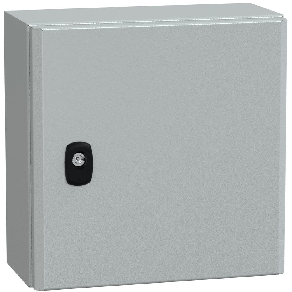 SAREL Spacial S3D volle deur met montageplaat. H300xB300xD150 IP66 IK10 RAL7035. NSYS3D3315P