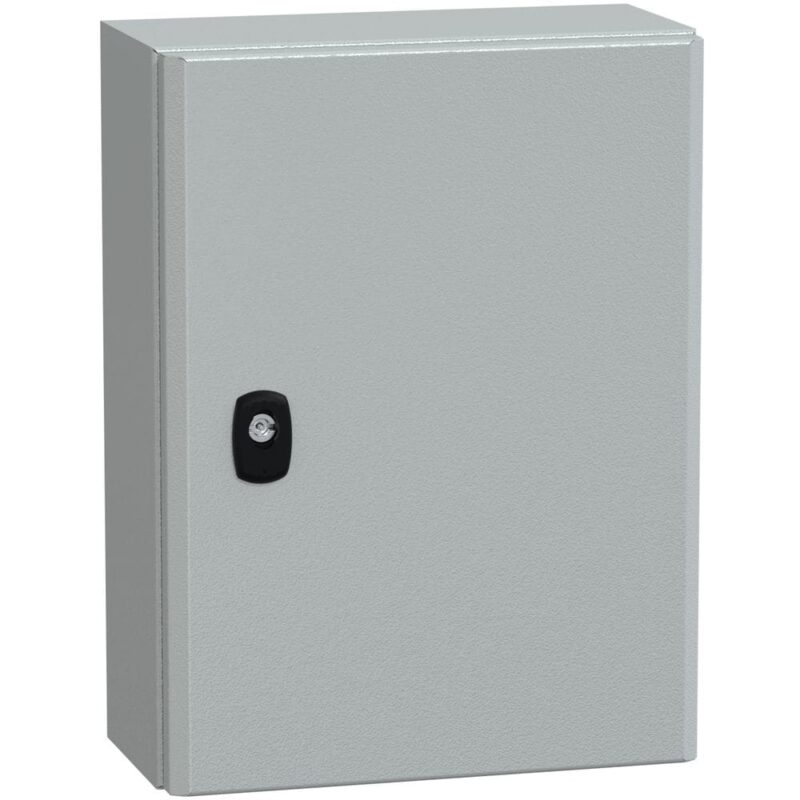 SAREL Spacial S3D volle deur zonder montageplaat H400xB300xD150 IP66 IK10 RAL7035. NSYS3D4315